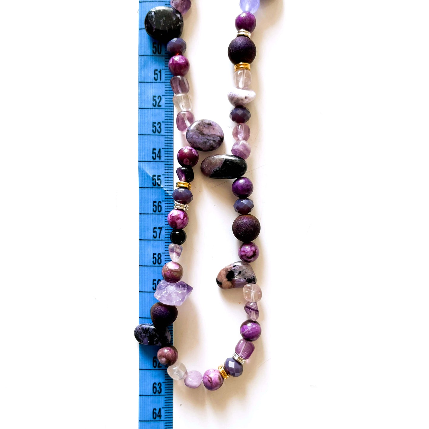 Necklace Amethyst, Agate Mix & Rose Quartz