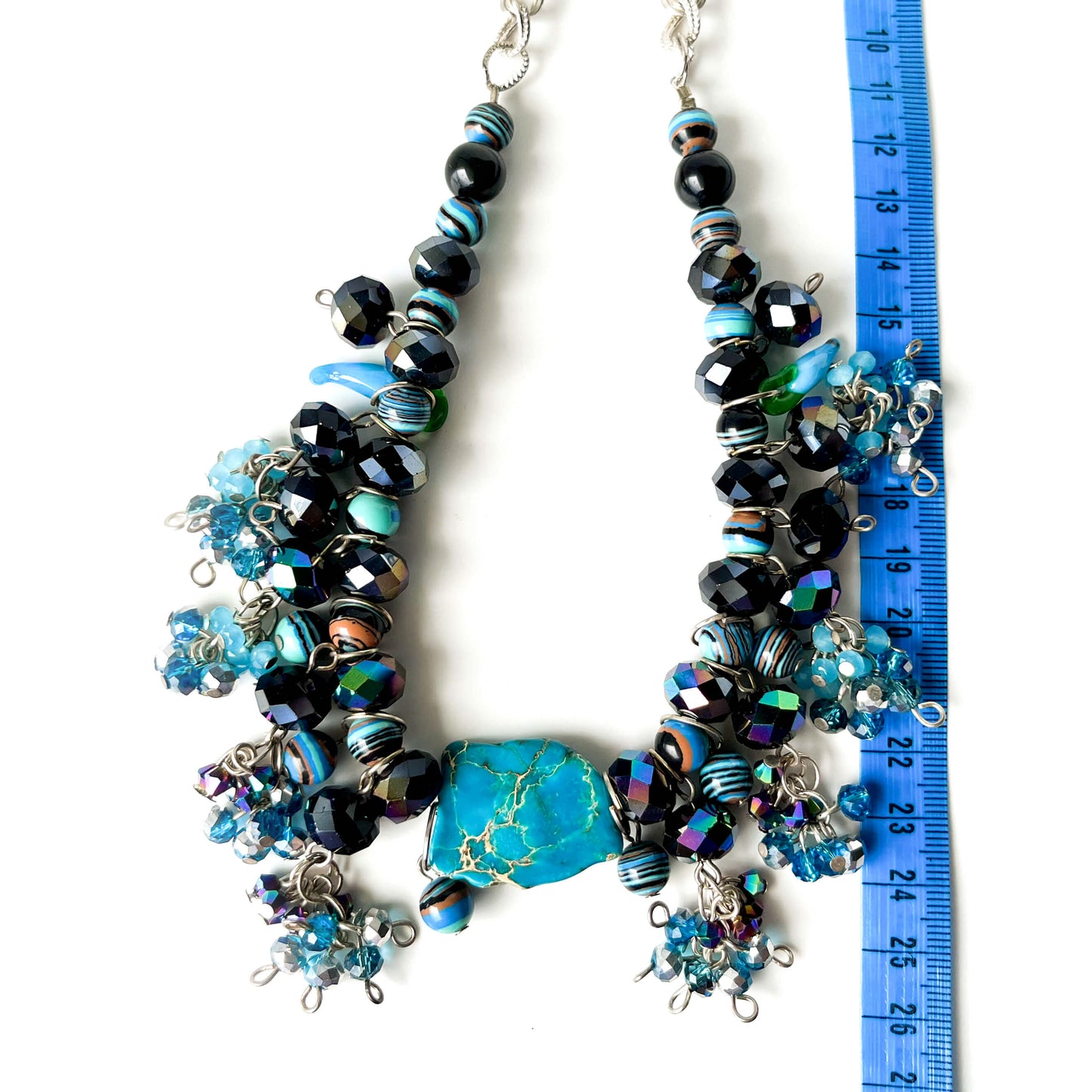 Necklace & bracelet Set Agate Mix & Crystals