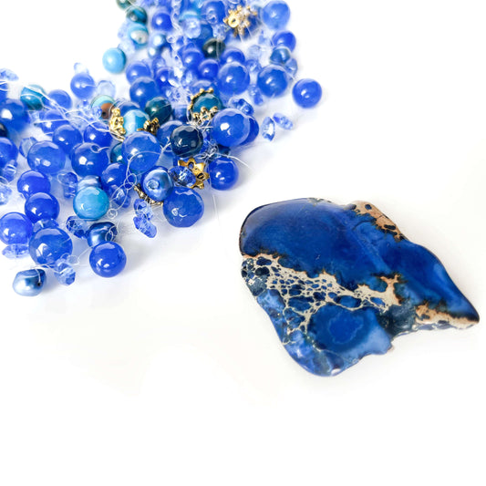 Necklace Blue Agate