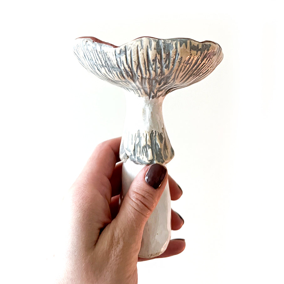 Amanita Mushroom Handmade Ceramic Tealight Candle Holder or Decorative Figure