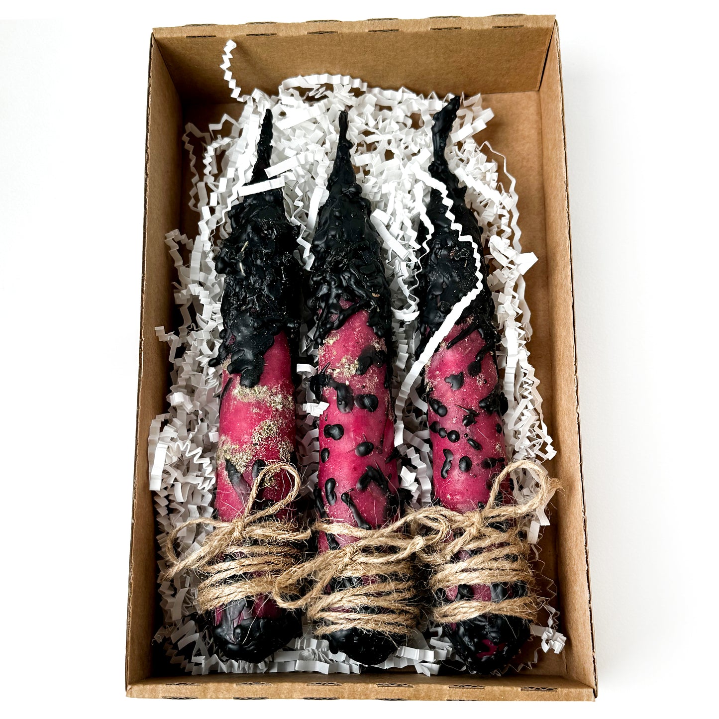 Hand-Dipped Ritual Intention Candles with Sacred Herbs - Natural Wax & Mystical Energy