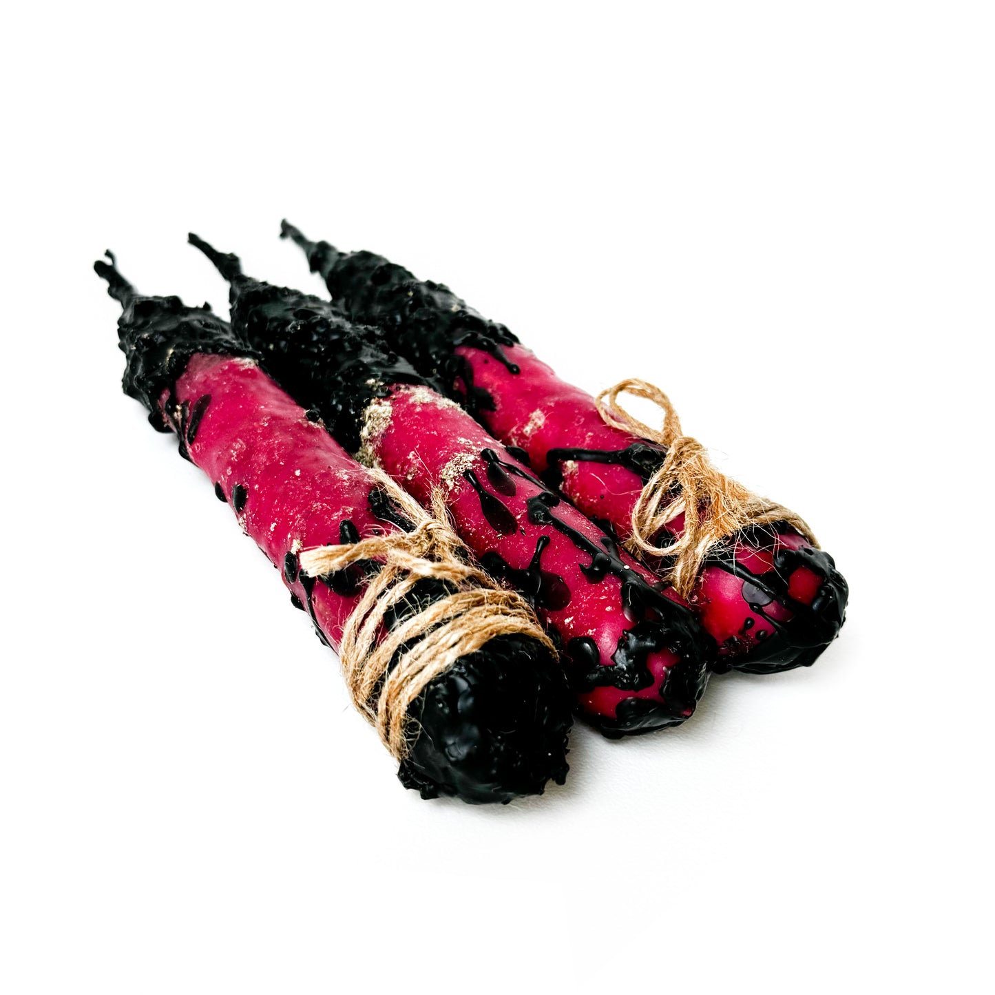 Hand-dipped ritual intention candles, designed to enhance meditation, manifestation, and spiritual practices.