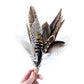 Elegant shamanic feather fan with selenite, ideal for smudging rituals, energy purification, and deep spiritual cleansing