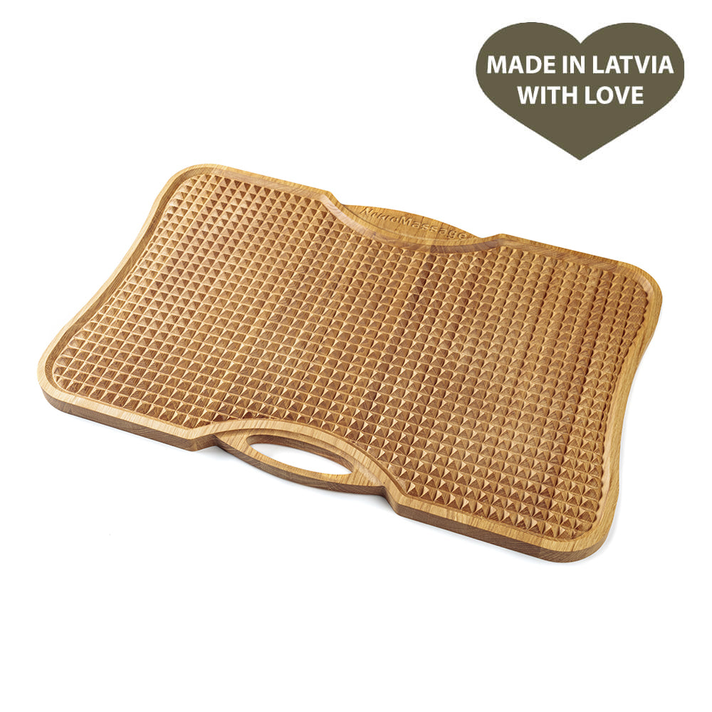 Premium Double-Sided Oak Acupressure Board | Reflexology & Stress Relief Tool