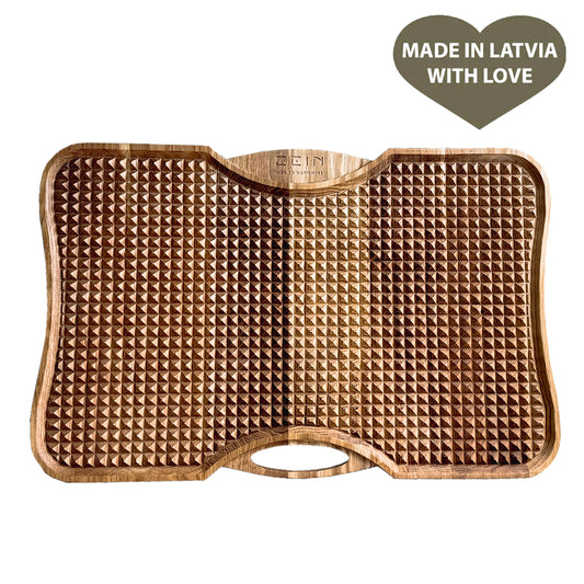 Premium Double-Sided Oak Acupressure Board | Reflexology & Stress Relief Tool