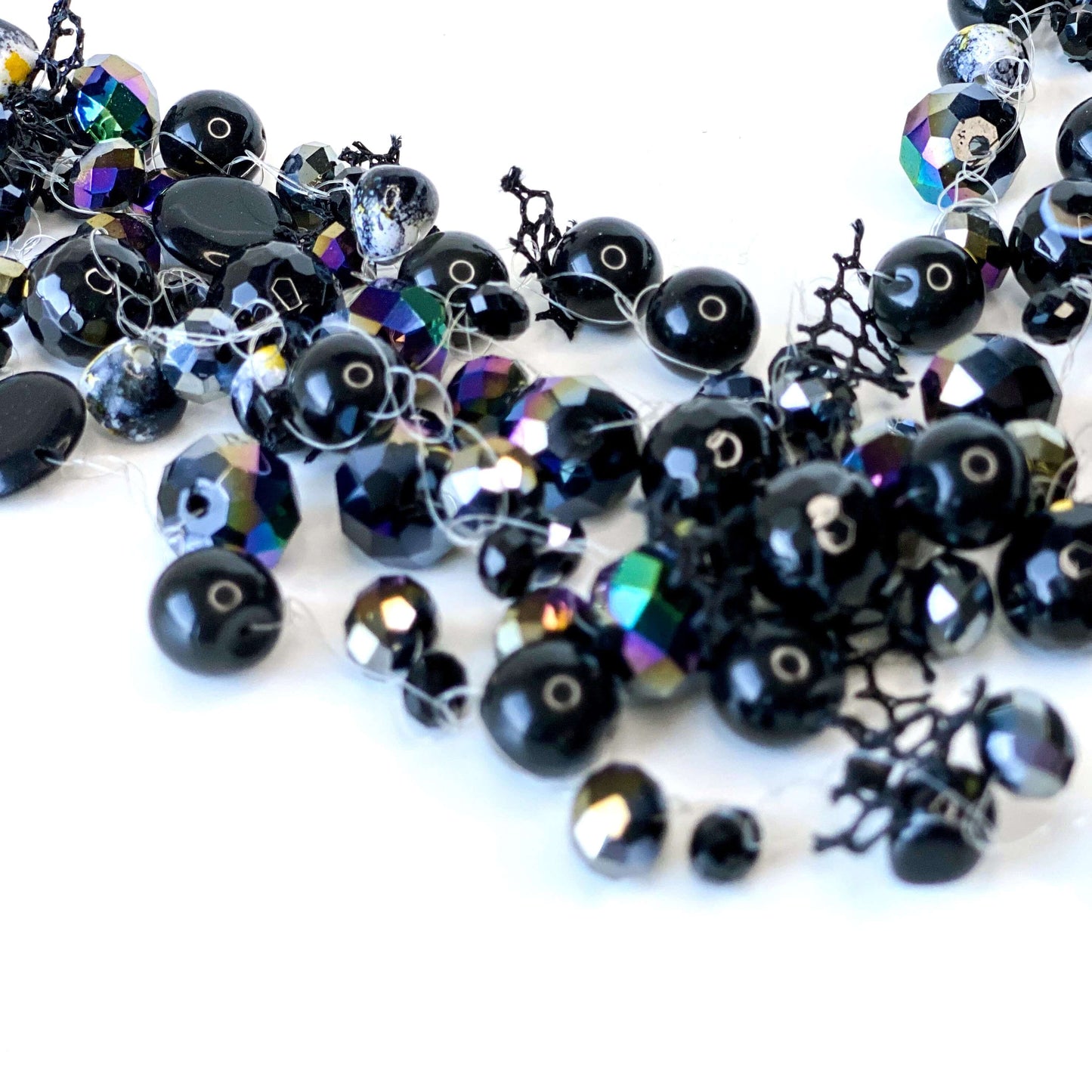 Necklace Agate & Swarovski