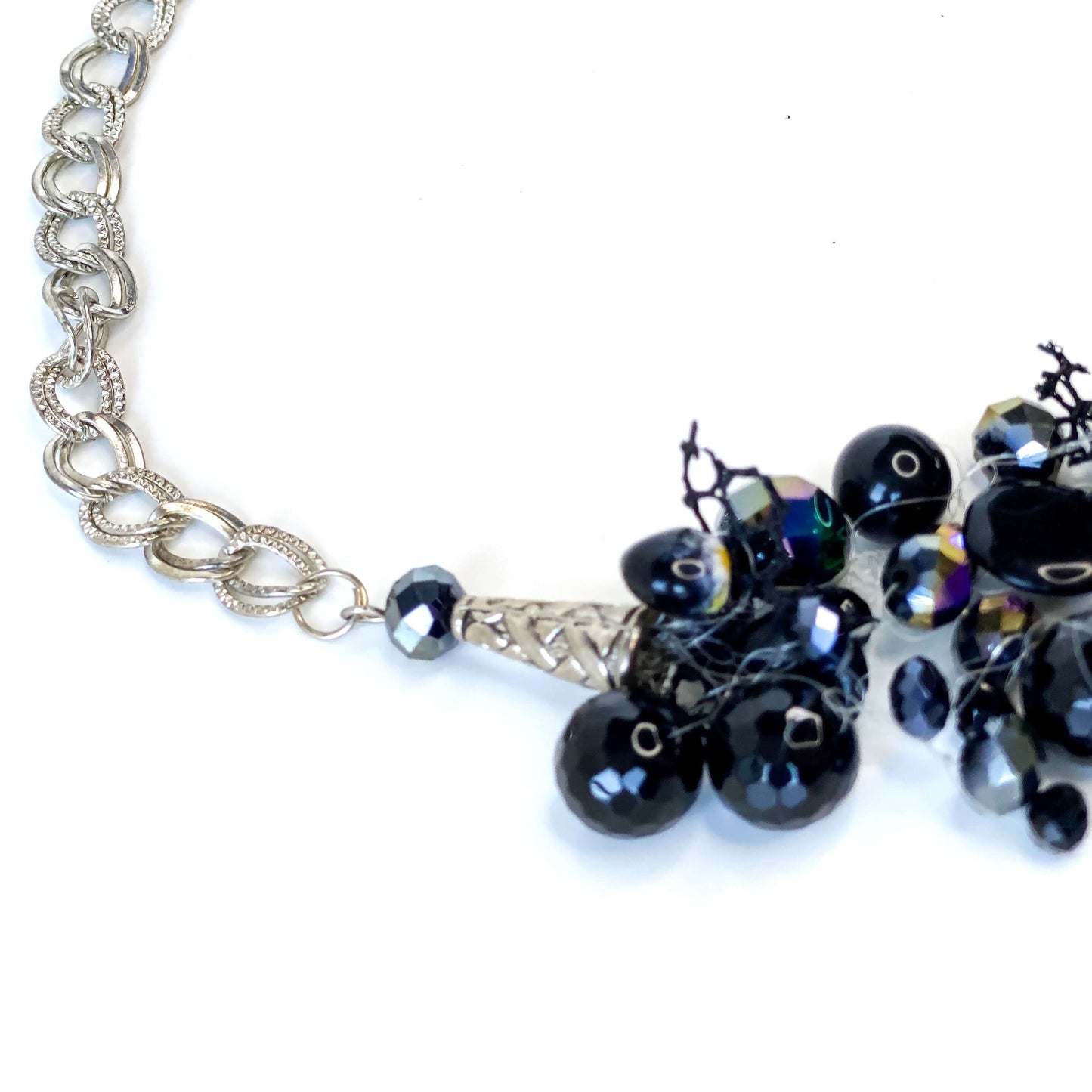 Necklace Agate & Swarovski