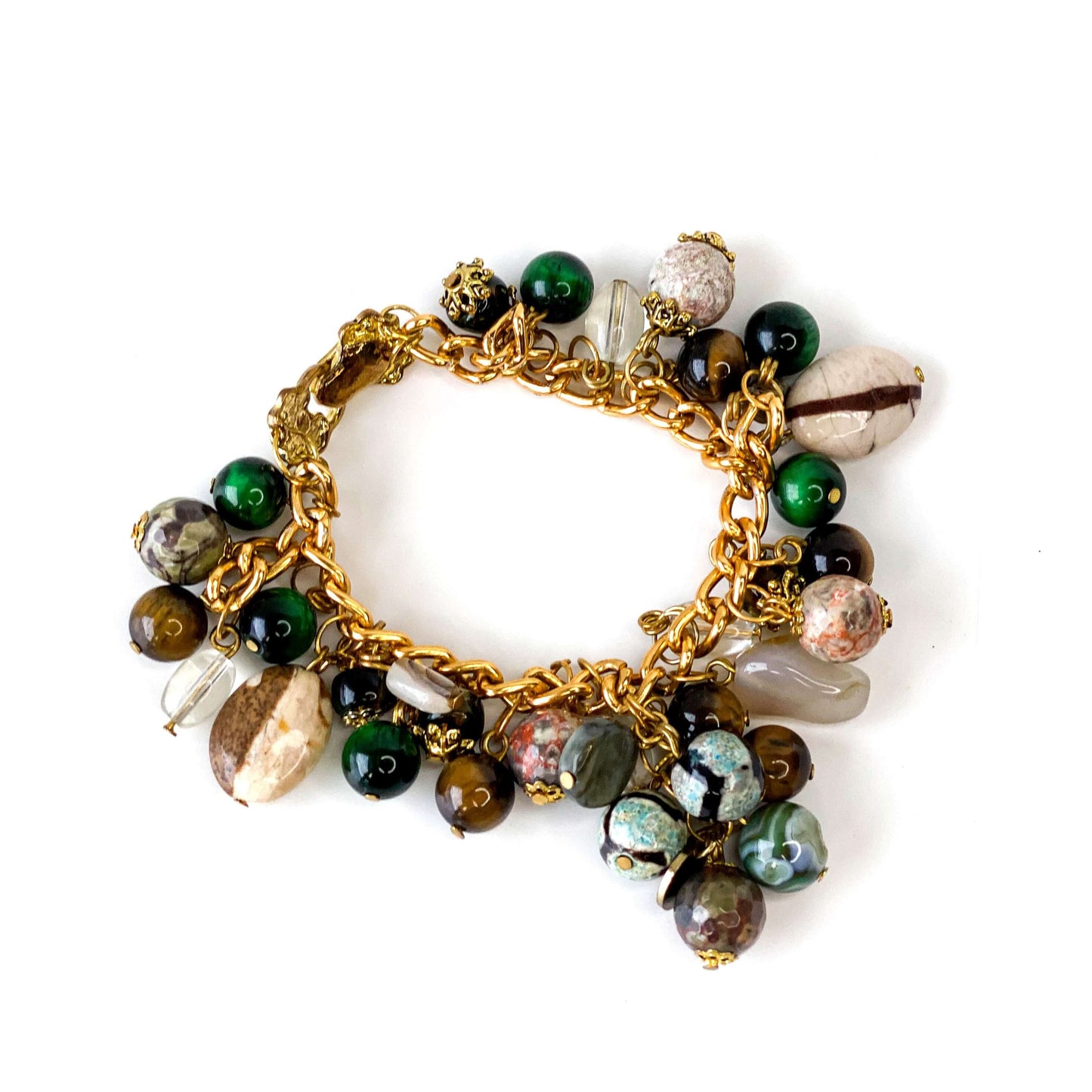 Stone Bracelet Tiger Eye, Clear Quartz and other