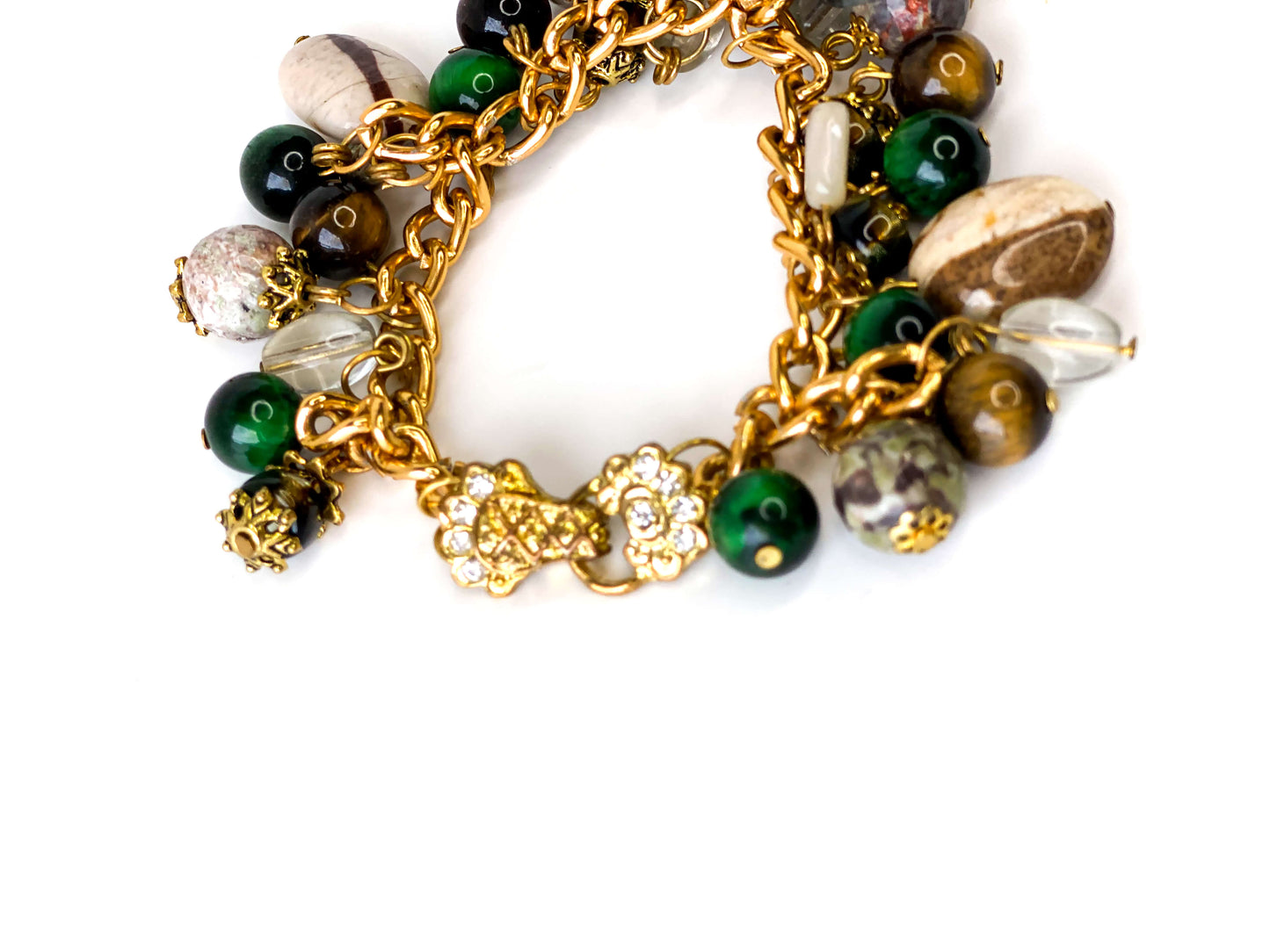 Stone Bracelet Tiger Eye, Clear Quartz and other