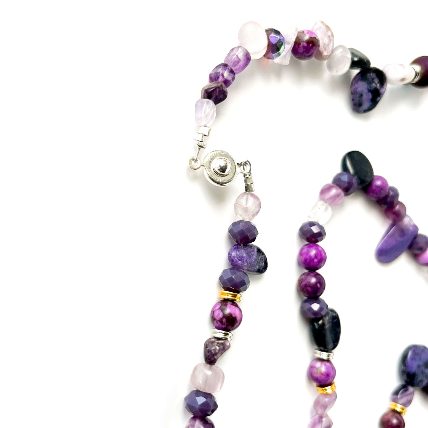 Necklace Amethyst, Agate Mix & Rose Quartz