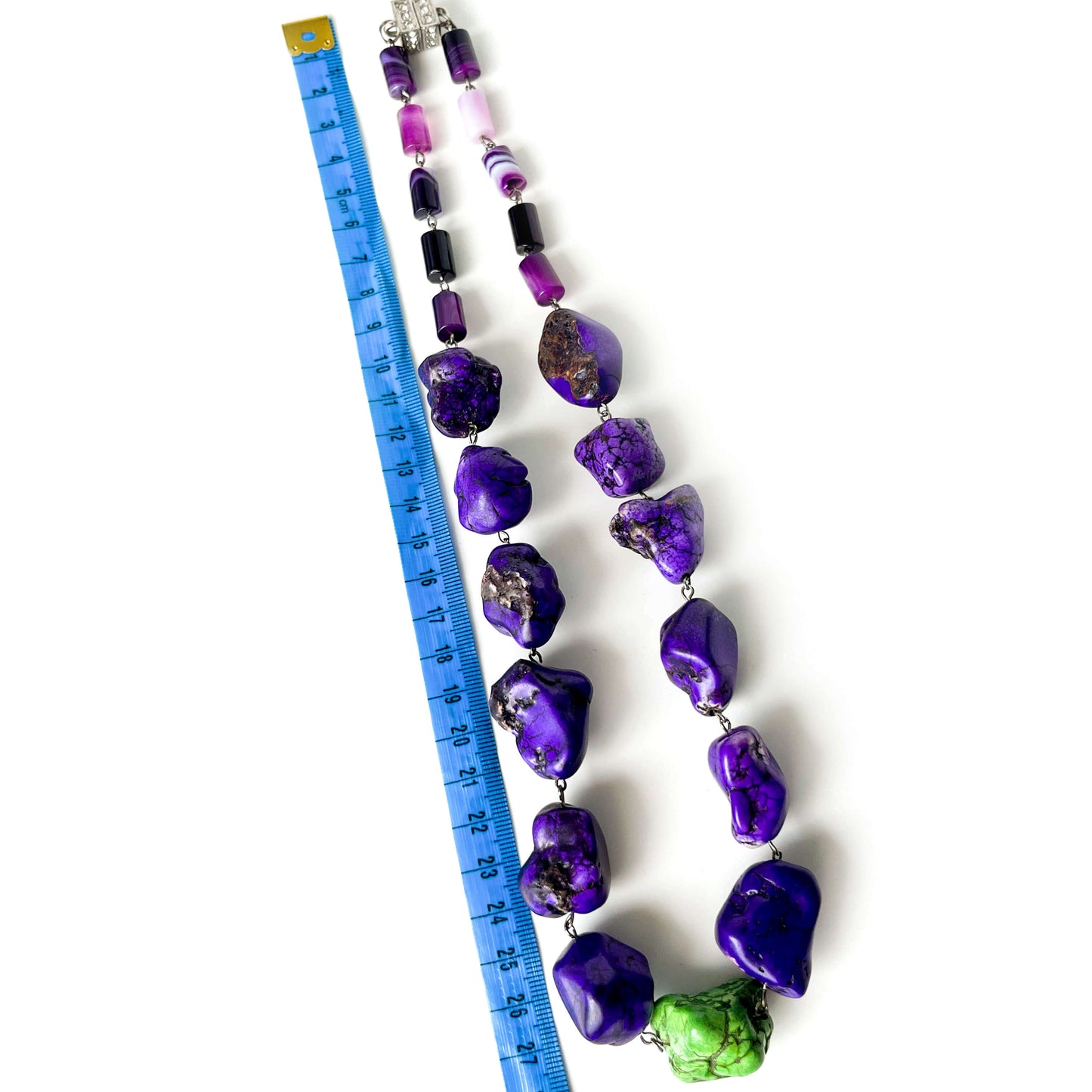 Necklace Agate Mix & Howlite