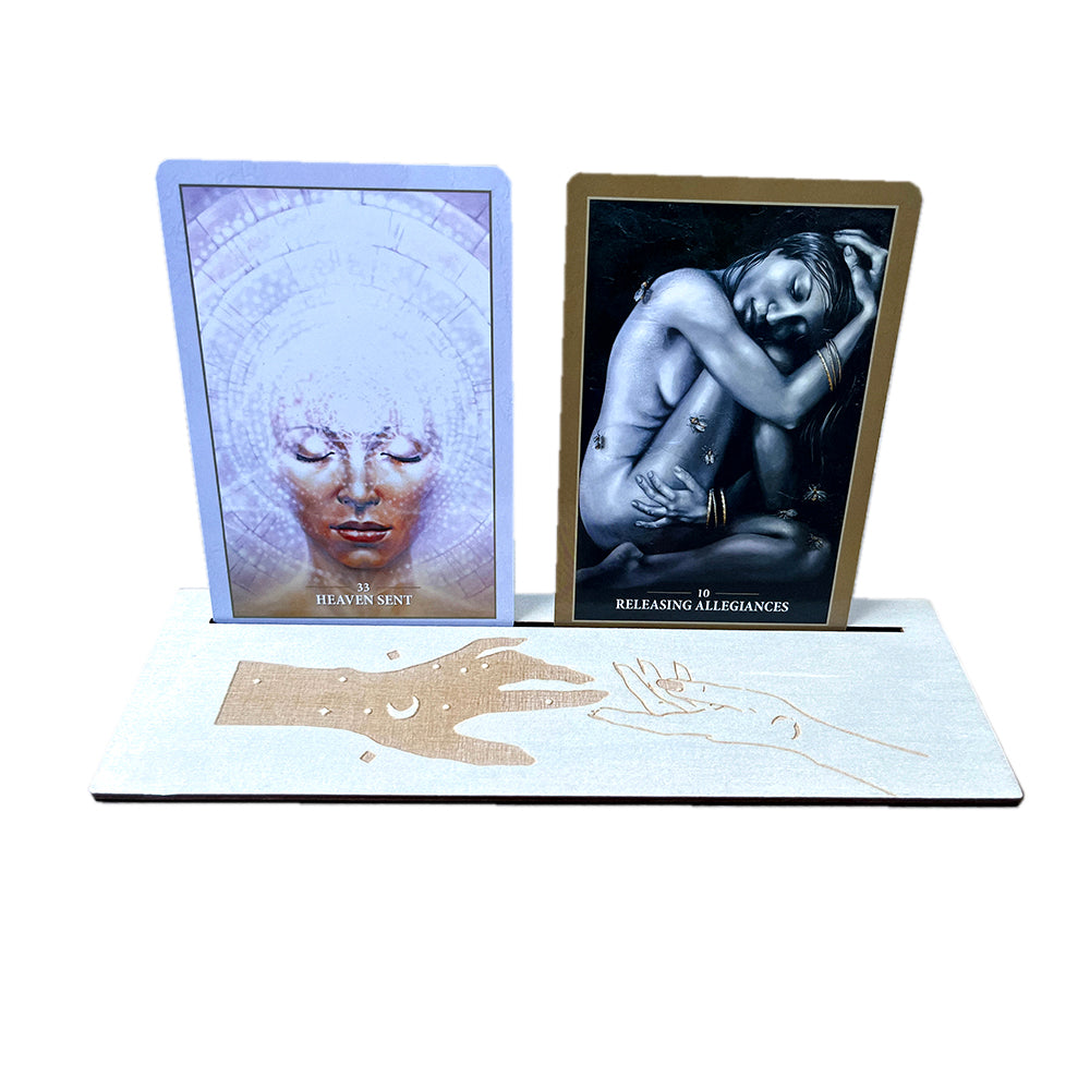 Tarot & Oracle Altar Card Display Stand from Wood Rectangle shape