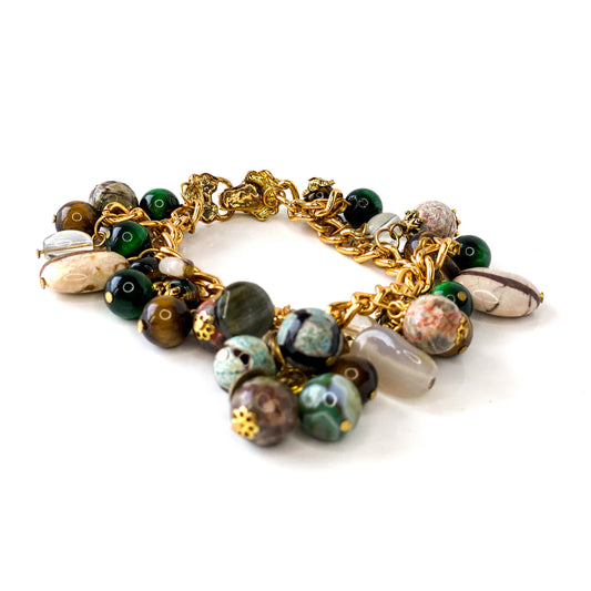 Stone Bracelet Tiger Eye, Clear Quartz and other