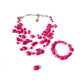 Necklace & Bracelet Set Pink Agate